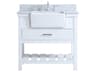 Elegant Lighting Clement White 36" Vanity with Backsplash
