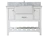 Elegant Lighting Clement White 42" Vanity with Backsplash