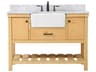 Elegant Lighting Clement Natural Wood 48" Vanity with Backsplash