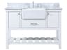 Elegant Lighting Clement White 48" Vanity with Backsplash