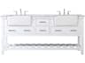 Elegant Lighting Clement White 72" Vanity