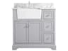 Elegant Lighting Franklin Grey 36" Vanity with Backsplash