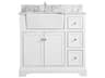 Elegant Lighting Franklin White 36" Vanity with Backsplash