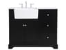 Elegant Lighting Franklin Black / Brushed Nickel 42" Vanity