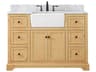 Elegant Lighting Franklin Natural Wood 48" Vanity with Backsplash