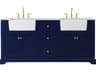 Elegant Lighting Franklin Blue 72" Vanity
