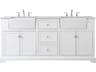 Elegant Lighting Franklin White 72" Vanity