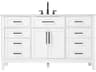 Elegant Lighting Virginia 60" White Vanity