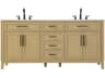 Elegant Lighting Virginia 72" Honey Brown Vanity