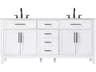 Elegant Lighting Virginia 72" White Vanity