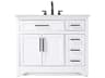 Elegant Lighting Remington 42" White Vanity