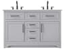 Elegant Lighting Remington 54" Grey Vanity
