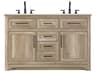 Elegant Lighting Remington 54" Natural Oak Vanity