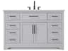 Elegant Lighting Remington 54" Grey Vanity
