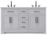 Elegant Lighting Remington 60" Grey Vanity
