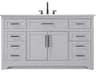 Elegant Lighting Remington 60" Grey Vanity