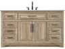 Elegant Lighting Remington 60" Natural Oak Vanity