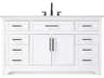 Elegant Lighting Remington 60" White Vanity