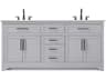 Elegant Lighting Remington 72" Grey Vanity