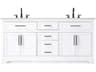 Elegant Lighting Remington 72" White Vanity