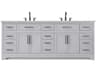 Elegant Lighting Remington 84" Grey Vanity