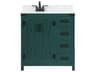 Elegant Lighting Grant Green 32" Vanity with Backsplash