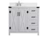 Elegant Lighting Grant Grey 36" Vanity with Backsplash
