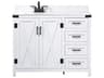 Elegant Lighting Grant White 42" Vanity with Backsplash
