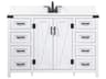 Elegant Lighting Grant White 48" Vanity with Backsplash