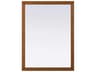 Elegant Lighting Norah Brandy Walnut Rectangular Wall Mirror