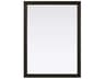 Elegant Lighting Norah Chocolate Oak Rectangular Wall Mirror