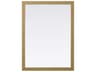 Elegant Lighting Norah Honey Brown Rectangular Wall Mirror