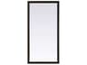Elegant Lighting Norah Chocolate Oak Rectangular Wall Mirror