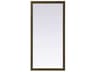 Elegant Lighting Norah Hazel Oak Rectangular Wall Mirror