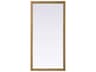 Elegant Lighting Norah Honey Teak Rectangular Wall Mirror