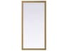 Elegant Lighting Norah Linen Oak Rectangular Wall Mirror