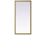 Elegant Lighting Norah Honey Brown Rectangular Wall Mirror