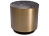 Eichholtz Porter Round Brushed Brass Grey Marble Side Table