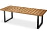 Eichholtz Rectangular Wood Oak Veneer X Bronze Dining Table