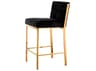 Eichholtz Scott Gold Black Velvet Upholstered Counter Stool