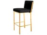 Eichholtz Scott Gold Black Velvet Upholstered Bar Stool