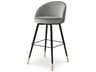 Eichholtz Cooper Velvet Upholstered Swivel Bar Stool Set of 2