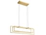 Elan Jestin 3-Light Champagne Gold LED Linear Island Pendant