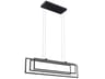 Elan Jestin 3-Light Matte Black LED Linear Island Pendant