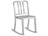 Emeco Outdoor Heritage Brushed Aluminum Rocker Dining Side Chair