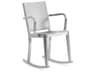 Emeco Outdoor Hudson Brushed Aluminum Rocker Dining Arm Chair