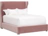 Essentials for Living Stitch & Hand - Dining & Bedroom Pink Oak Wood Upholstered Queen Platform Bed