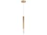ET2 1-Light Gold Crystal LED Cylinder Linear Mini Pendant