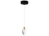 ET2 1-Light Black Polished Gold Mini Pendant