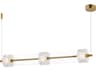 ET2 Elysian 3-Light Natural Aged Brass Cylinder Linear Island Pendant